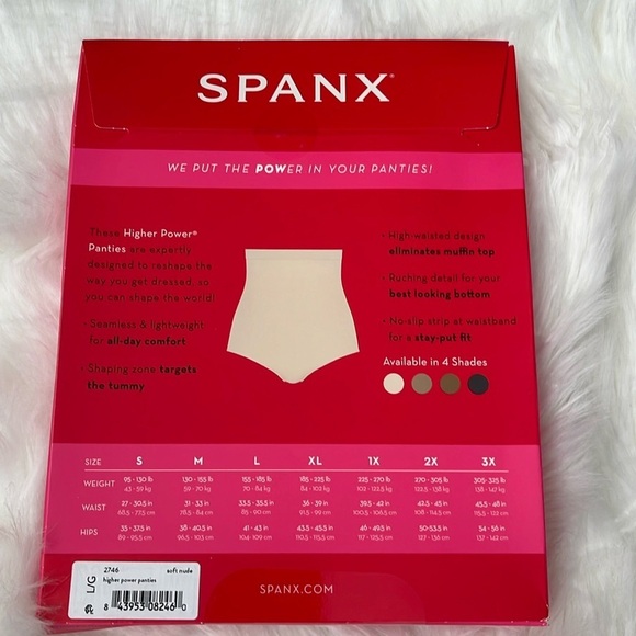 🆕 Spanx Higher Power Panties Soft Nude Seamless Lightweight Size L - Picture 4 of 5